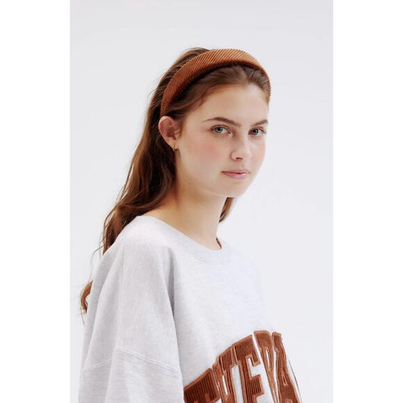 New Limited Edition The Bar Drew Headband Brown Corduroy - Picture 1 of 3